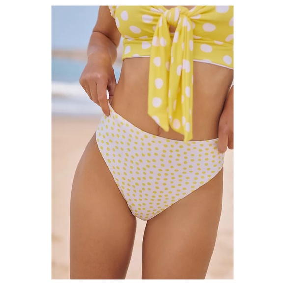 PAPER London | Yellow Polka Dot Bikini Bottoms | Matching Item Available | | NWT - Picture 3 of 7